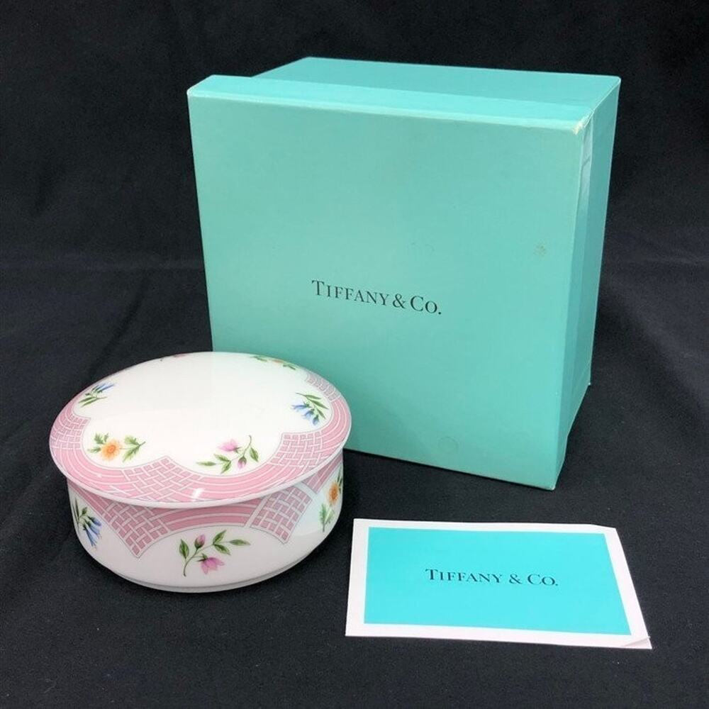 Tiffany & Co. Ceramic Trinket Box Sugar Pot Tiffany Bouquet Made In Japan